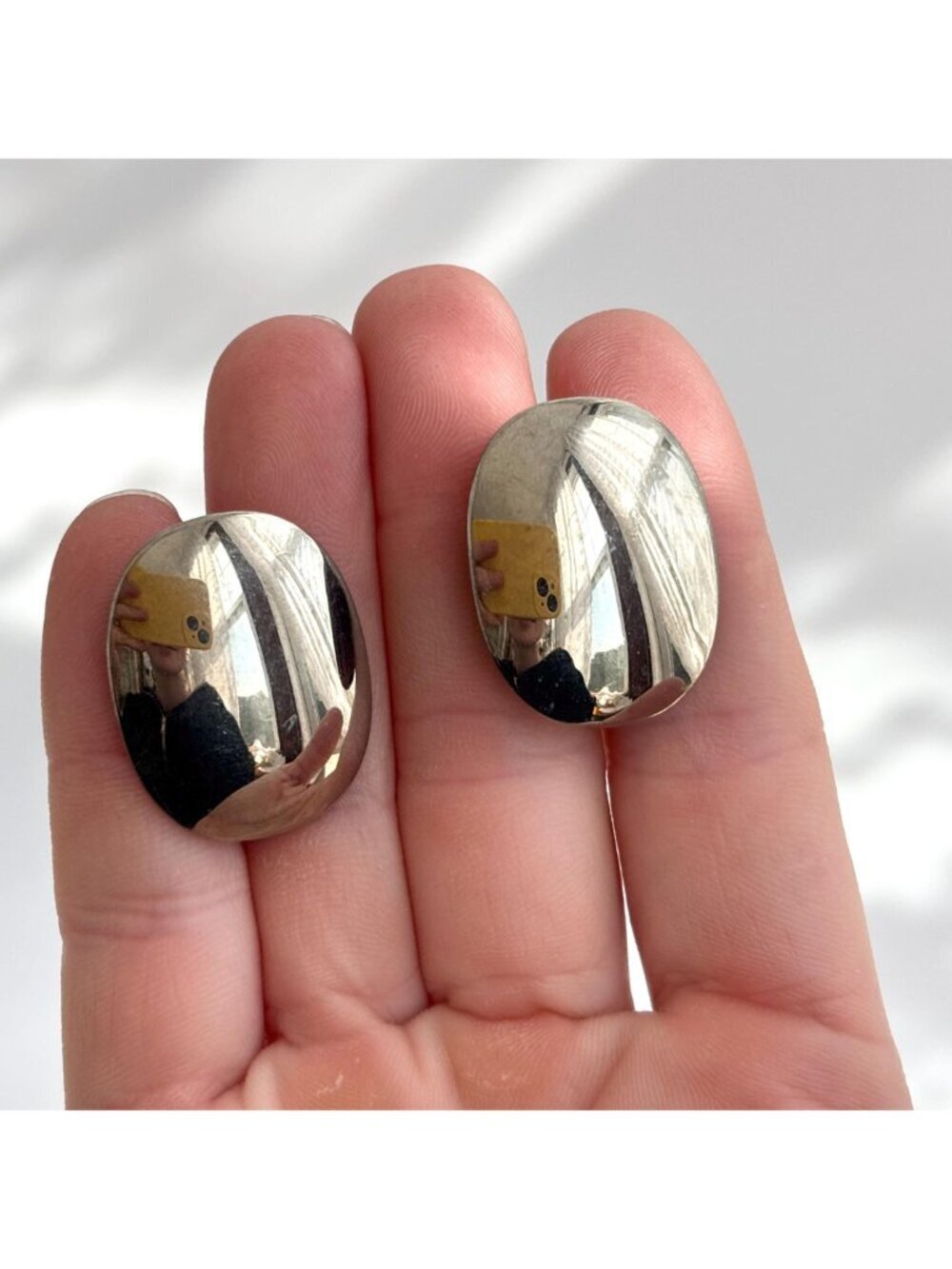 80's Style Silver Toned Vintage Costume Jewelry Screw Back Stud Earrings